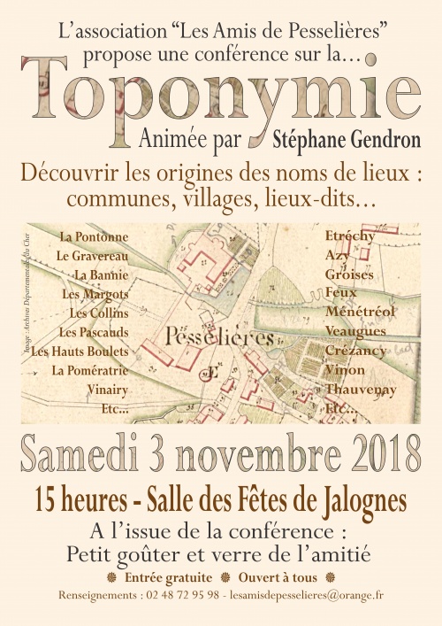 Conférence : la Toponymie