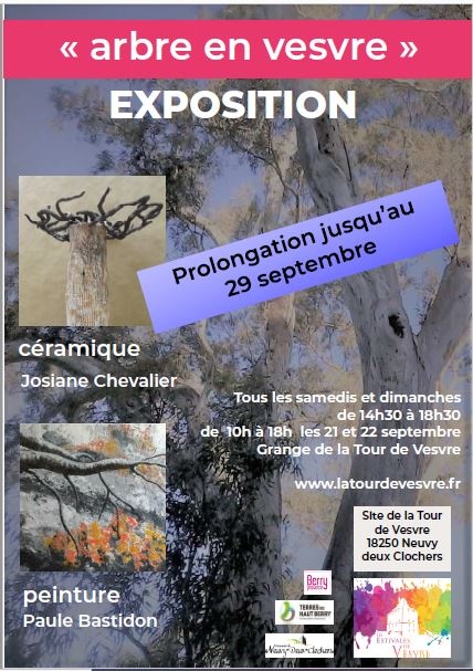 Prolongation Exposition « Arbre en Vesvre »  céramique, peinture