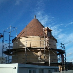 La restauration  de la charpente du colombier