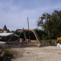 La restauration  de la charpente du colombier