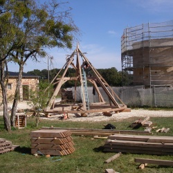 La restauration  de la charpente du colombier