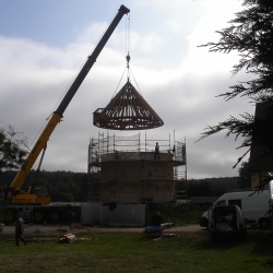 La restauration  de la charpente du colombier