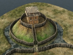 La Motte:  première structure défensive de la période féodale